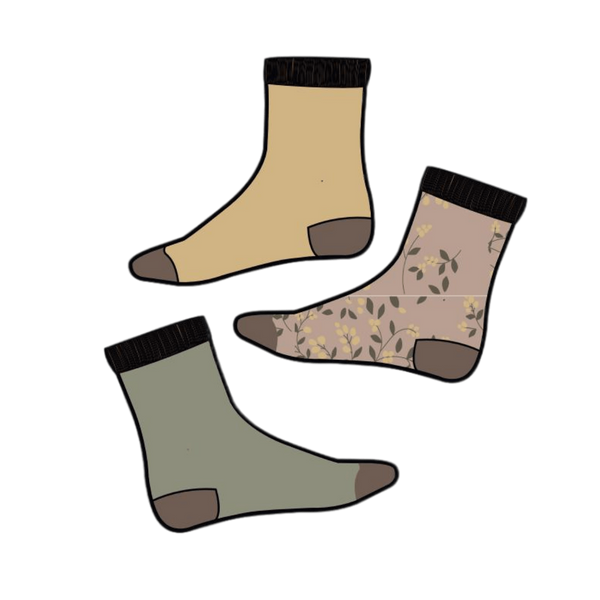 Hovedbilde BRUSE,Dyrkolbotn Socks, 3 pack, bamboo,Mahogany ...