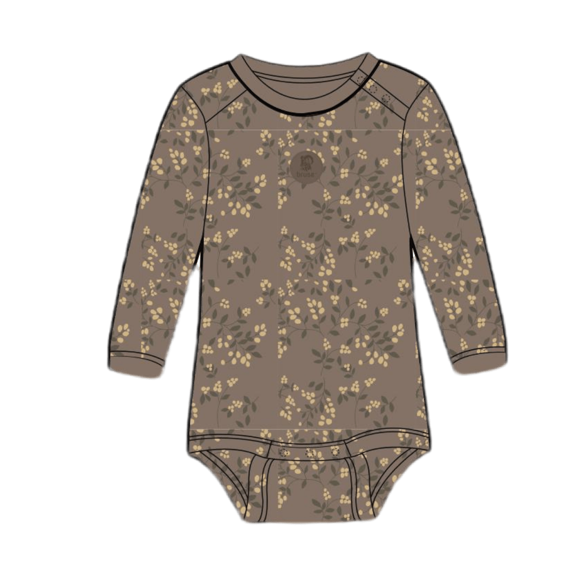 BRUSE,Glopp Romper and pants, baby, bambus,Sinopia Fresco Flower